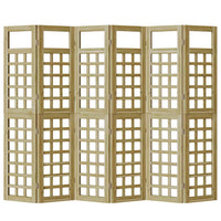 Schermo Privacy da Esterno , 6 Pannelli in Legno di Pino Trattato 3385877