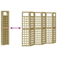 Schermo Privacy da Esterno , 6 Pannelli in Legno di Pino Trattato 3385877