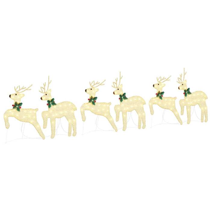 Renne LED 6 pcs Oro Tessuto 3385896