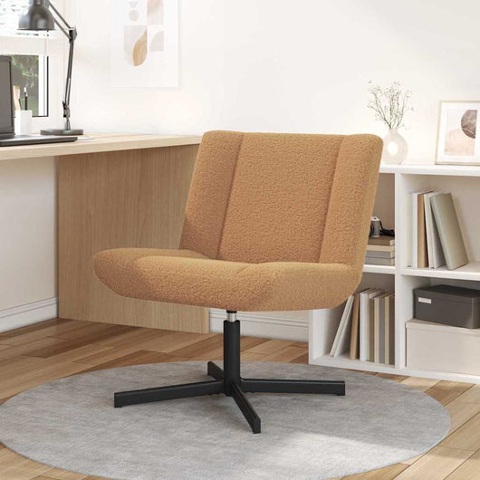 vidaXL Sedia girevole Beige 63 x 75 x 76 cm Tessuto