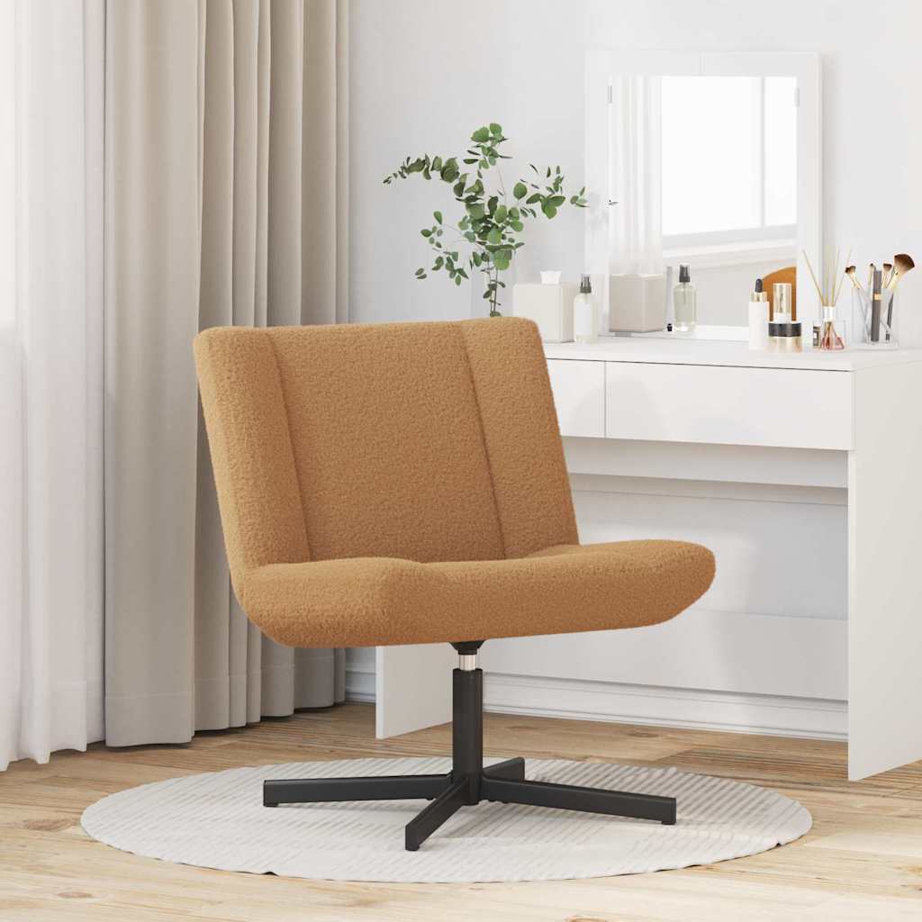 vidaXL Sedia girevole Beige 63 x 75 x 76 cm Tessuto