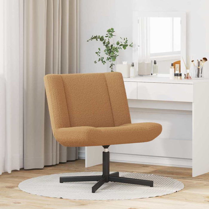 vidaXL Sedia girevole Beige 63 x 75 x 76 cm Tessuto