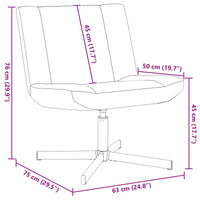 Sedia girevole Beige 63 x 75 x 76 cm Pelle di Pecora 42015916