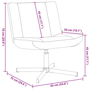Sedia girevole Beige 63 x 75 x 76 cm Pelle di Pecora 42015916