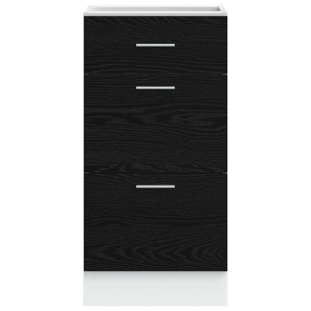 Base per Cucina con cassetto Riga Rovere Nero 40 x 46 x 81,5 cm 876659