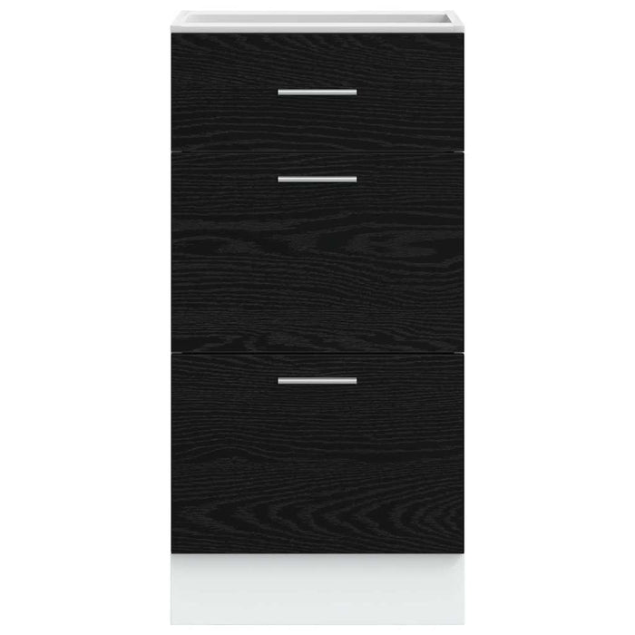 Base per Cucina con cassetto Riga Rovere Nero 40 x 46 x 81,5 cm 876659