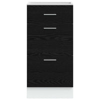 Base per Cucina con cassetto Riga Rovere Nero 40 x 46 x 81,5 cm 876659