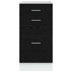 Base per Cucina con cassetto Riga Rovere Nero 40 x 46 x 81,5 cm 876659