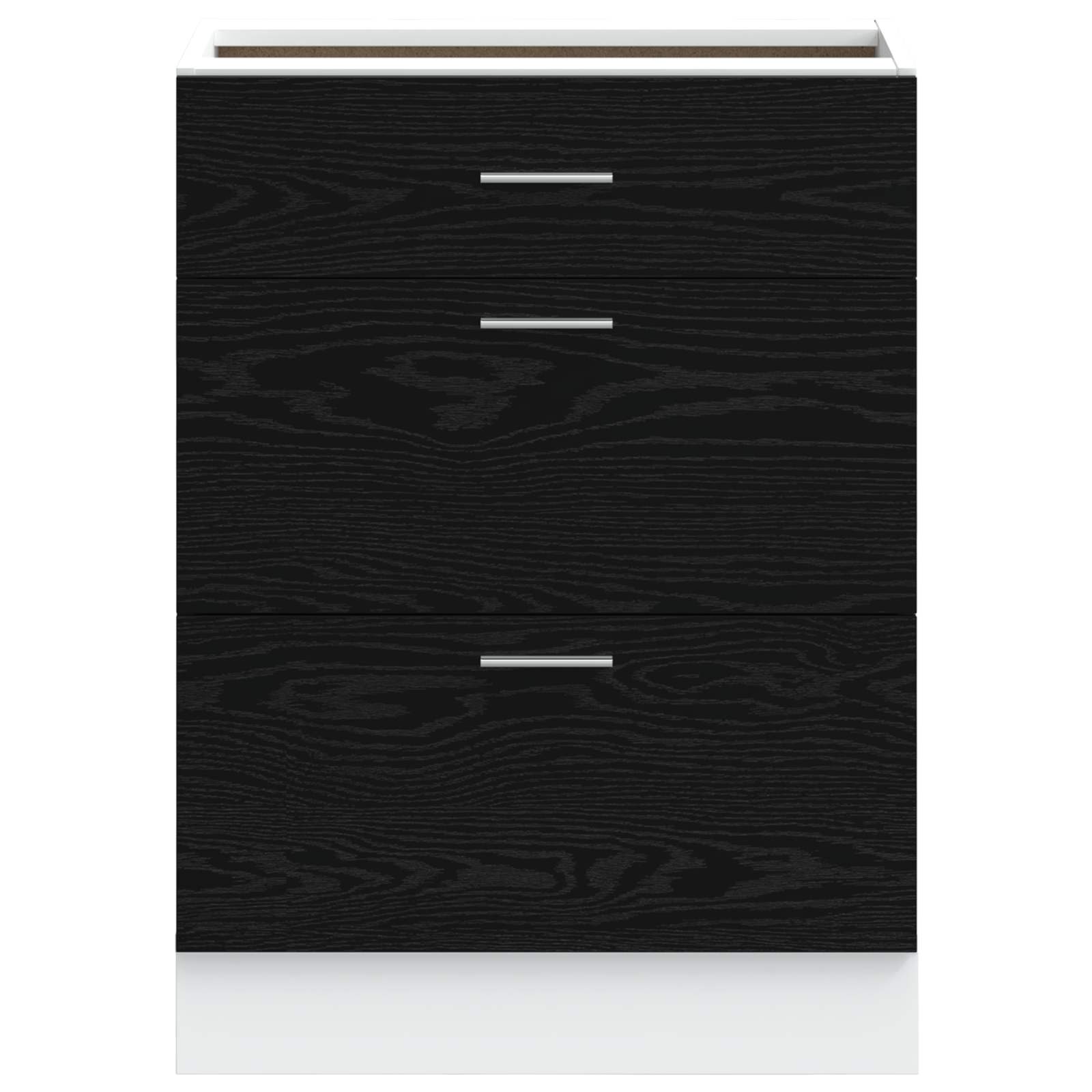 Base per Cucina con cassetto Riga Rovere Nero 60 x 46 x 81,5 cm 876694