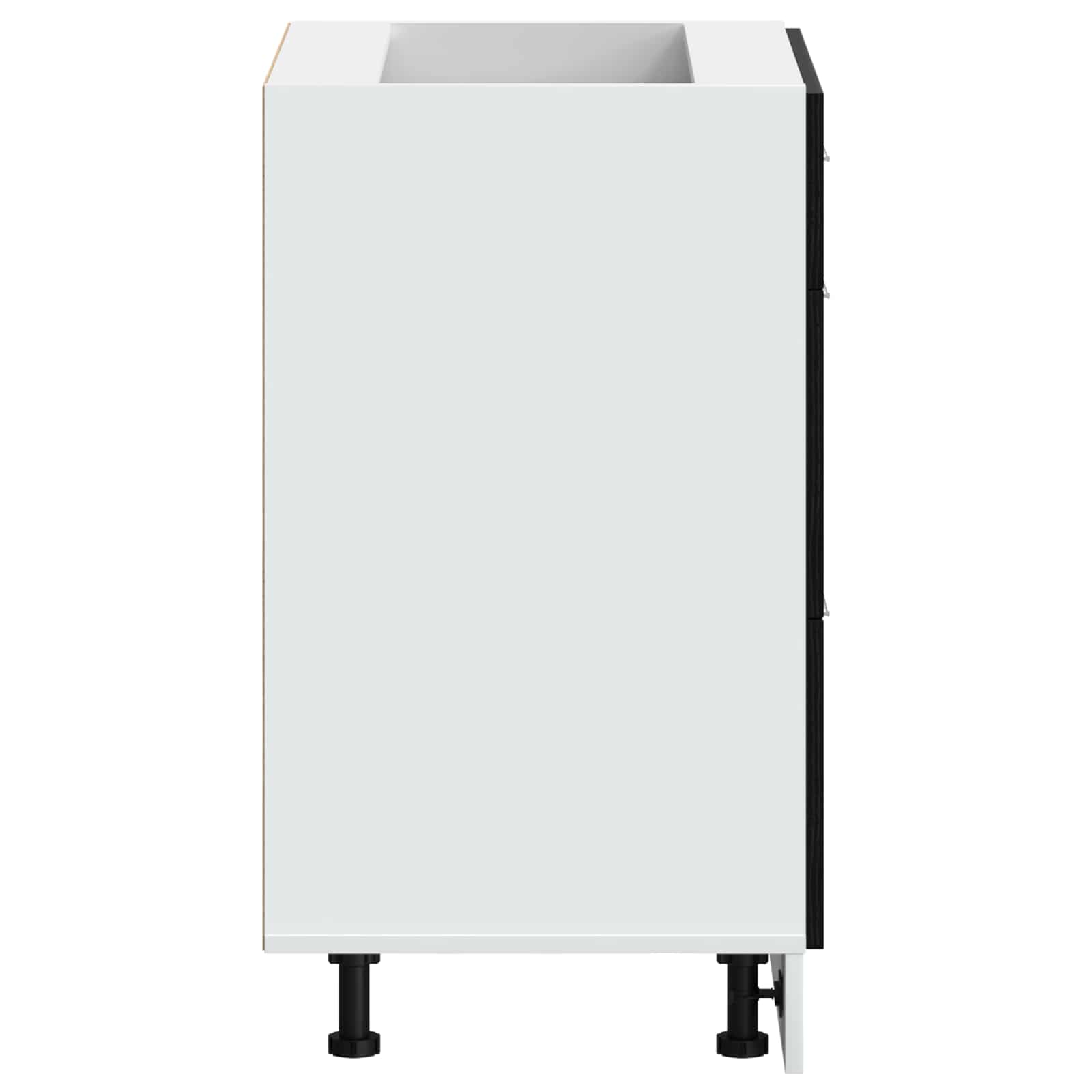 Base per Cucina con cassetto Riga Rovere Nero 60 x 46 x 81,5 cm 876694