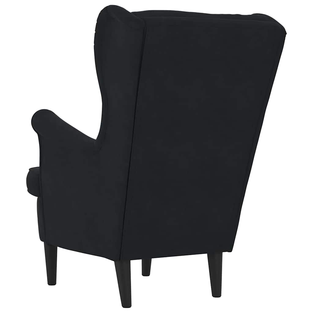vidaXL Poltrona Nero 71 x 92 x 91 cm Velluto