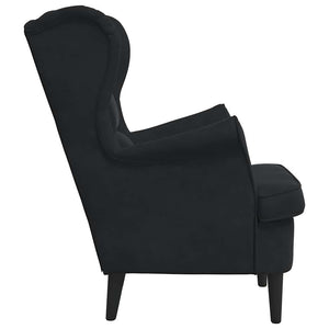 vidaXL Poltrona Nero 71 x 92 x 91 cm Velluto