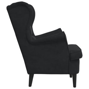 Poltrona Nero 71 x 92 x 91 cm Velluto 42012826
