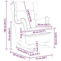 Sedia a dondolo 71 x 92 x 100 cm Plywood in poliestere 100% 42012850