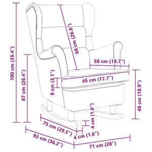 Sedia a dondolo 71 x 92 x 100 cm Plywood in poliestere 100% 42012851