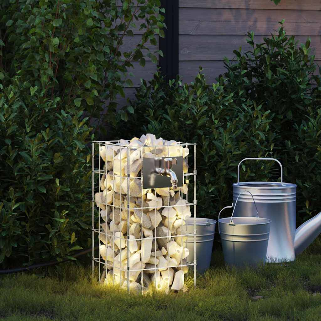 Colonna Gabion Argento 25 x 25 x 50 cm Acciaio inossidabile 42013413