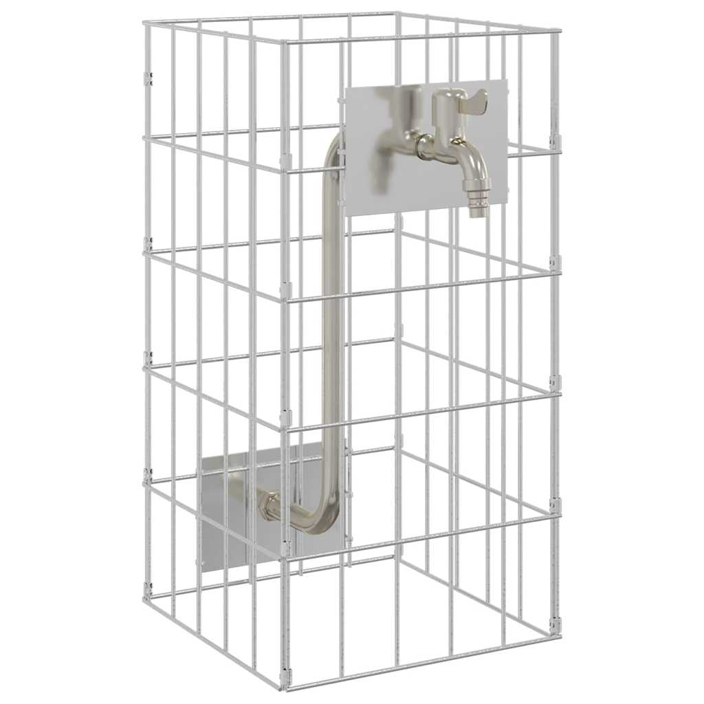 Colonna Gabion Argento 25 x 25 x 50 cm Acciaio inossidabile 42013413