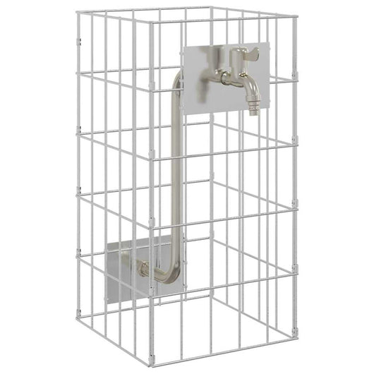 Colonna Gabion Argento 25 x 25 x 50 cm Acciaio inossidabile 42013413
