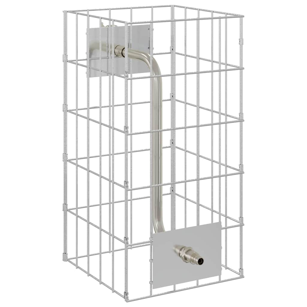 Colonna Gabion Argento 25 x 25 x 50 cm Acciaio inossidabile 42013413