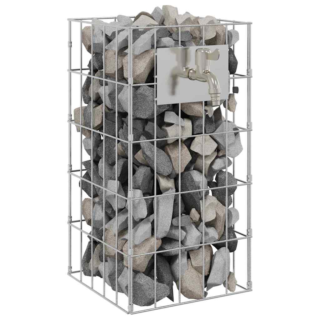 Colonna Gabion Argento 25 x 25 x 50 cm Acciaio inossidabile 42013413