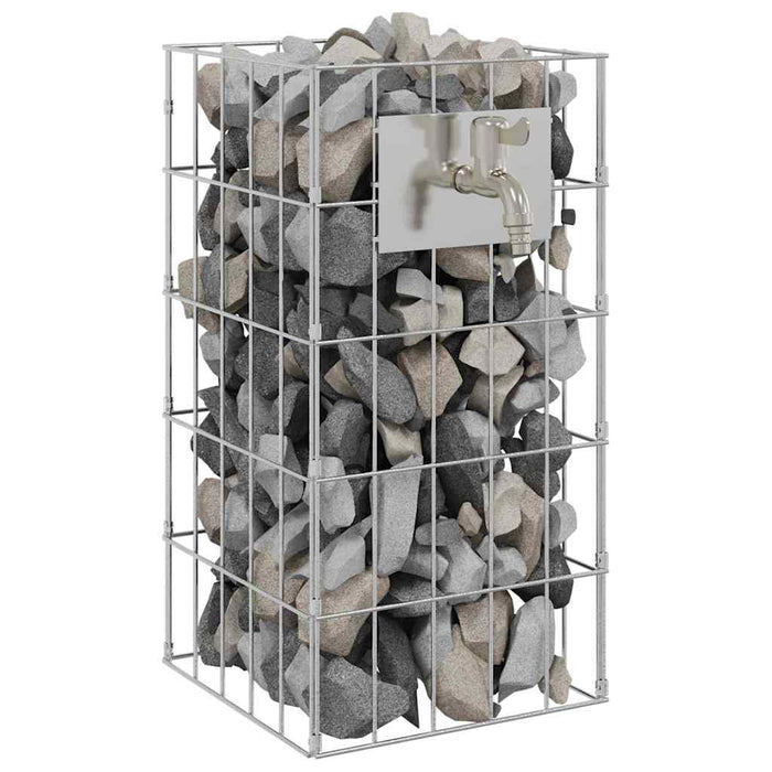 Colonna Gabion Argento 25 x 25 x 50 cm Acciaio inossidabile 42013413