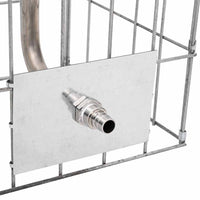 Colonna Gabion Argento 25 x 25 x 100 cm Acciaio inossidabile 42013414