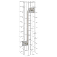 Colonna Gabion Argento 25 x 25 x 100 cm Acciaio inossidabile 42013414