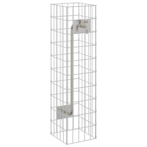 Colonna Gabion Argento 25 x 25 x 100 cm Acciaio inossidabile 42013414