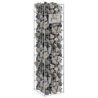 Colonna Gabion Argento 25 x 25 x 100 cm Acciaio inossidabile 42013414