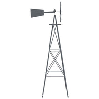 vidaXL Mulino a vento Grigio 84 x 68 x 245 cm Ferro