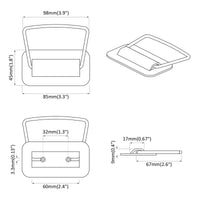 Maniglie per Armadi 12 pcs Rosa 85 x 45 mm Metallo 879430
