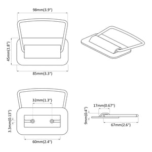Maniglie per Armadi 2 pcs Giallo senape 85 x 45 mm Metallo 879435