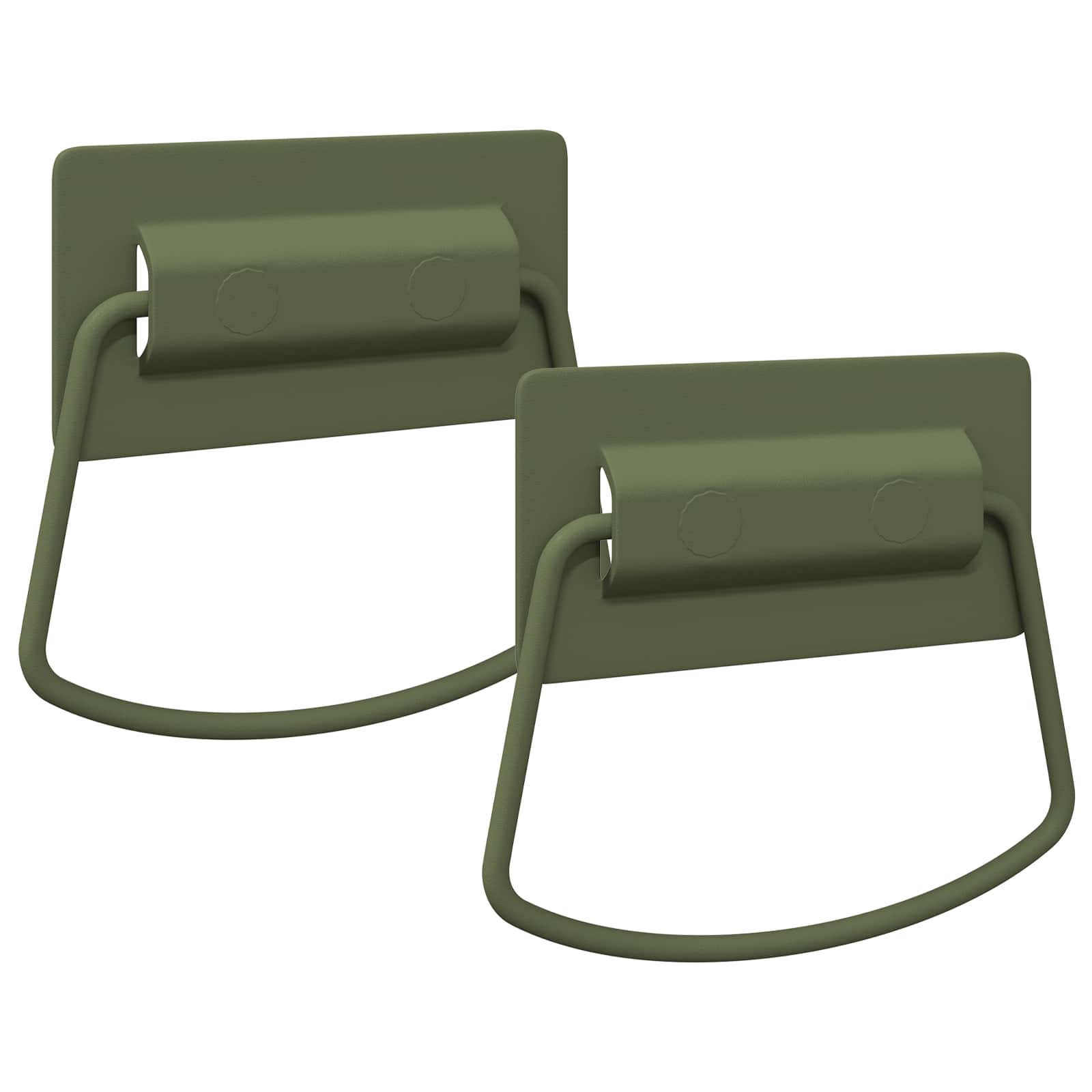 Maniglie per Armadi 2 pcs Verde oliva 85 x 45 mm Metallo 879438
