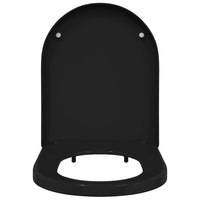 vidaXL Sedile del WC Nero 48 x 36.5 x 4.5 cm Polipropilene