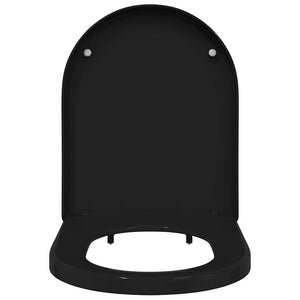 vidaXL Sedile del WC Nero 48 x 36.5 x 4.5 cm Polipropilene
