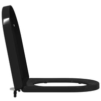 vidaXL Sedile del WC Nero 48 x 36.5 x 4.5 cm Polipropilene
