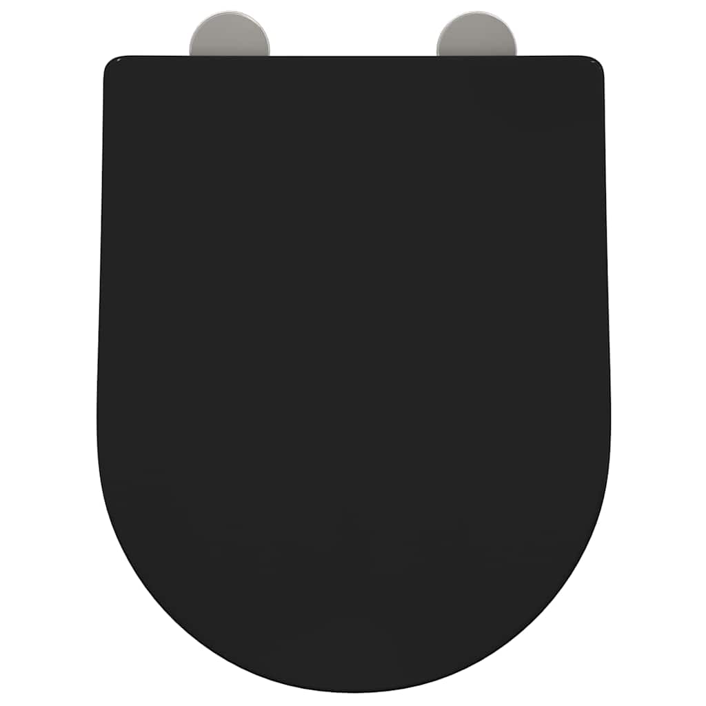 vidaXL Sedile del WC Nero 48 x 36.5 x 4.5 cm Polipropilene