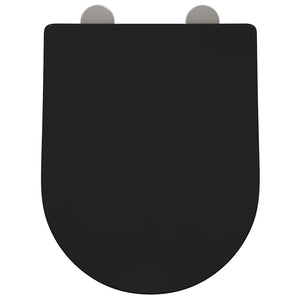 vidaXL Sedile del WC Nero 48 x 36.5 x 4.5 cm Polipropilene