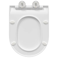 vidaXL Sedile del WC Bianco 48.5 x 36 x 5 cm Polipropilene