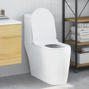 vidaXL Sedile del WC Bianco 48.5 x 36 x 5 cm Polipropilene