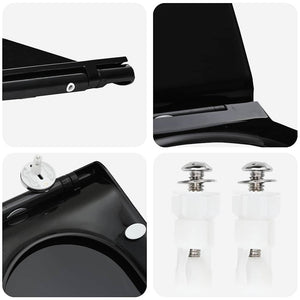 vidaXL Sedile del WC Nero 48.5 x 36 x 5 cm Polipropilene