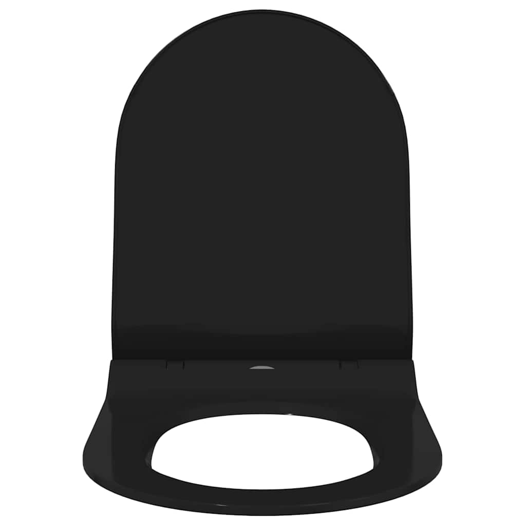vidaXL Sedile del WC Nero 48.5 x 36 x 5 cm Polipropilene