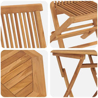 vidaXL Set da pranzo da giardino 2 pcs Marrone Legno massello di teak