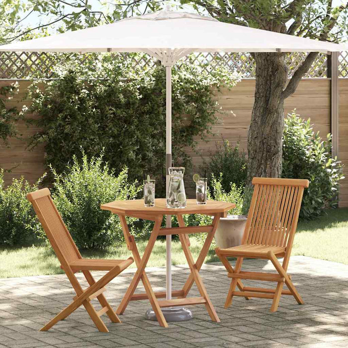 vidaXL Set da pranzo da giardino 2 pcs Marrone Legno massello di teak