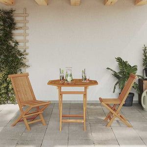 vidaXL Set da pranzo da giardino 2 pcs Marrone Legno massello di teak