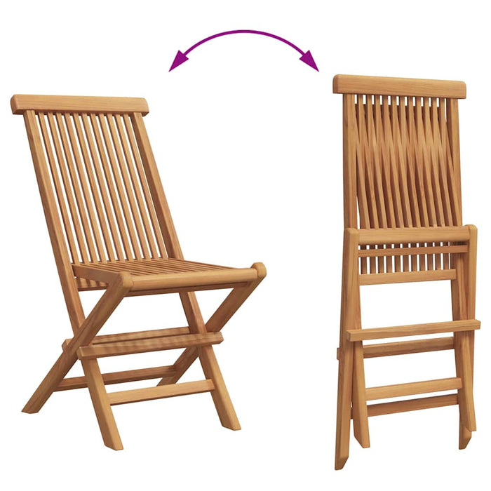 vidaXL Set da pranzo da giardino 2 pcs Marrone Legno massello di teak