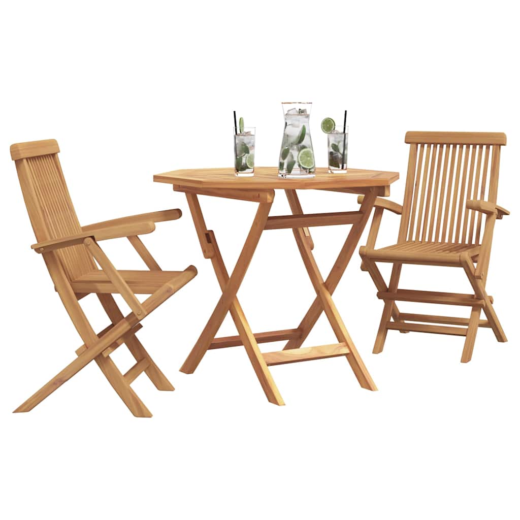 vidaXL Set da pranzo da giardino 2 pcs Marrone Legno massello di teak