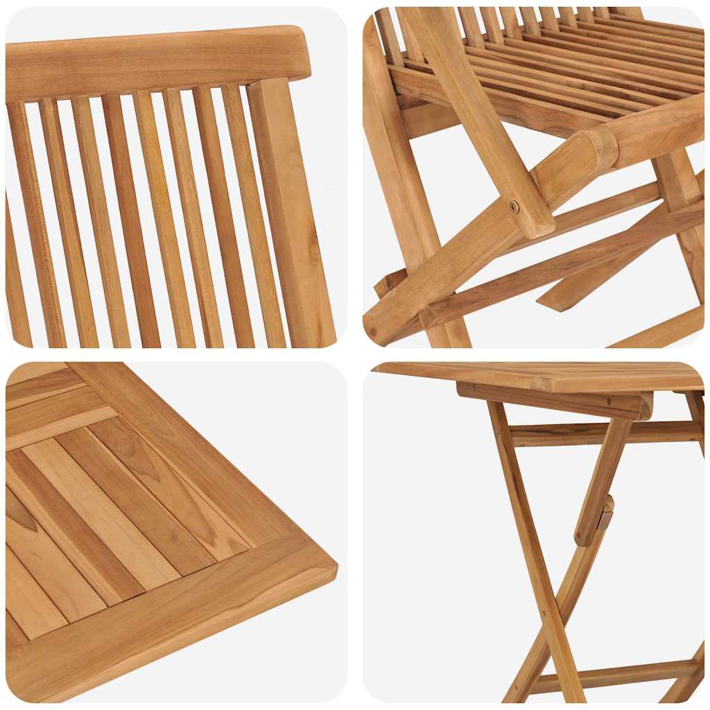 vidaXL Set da pranzo da giardino 2 pcs Marrone Legno massello di teak