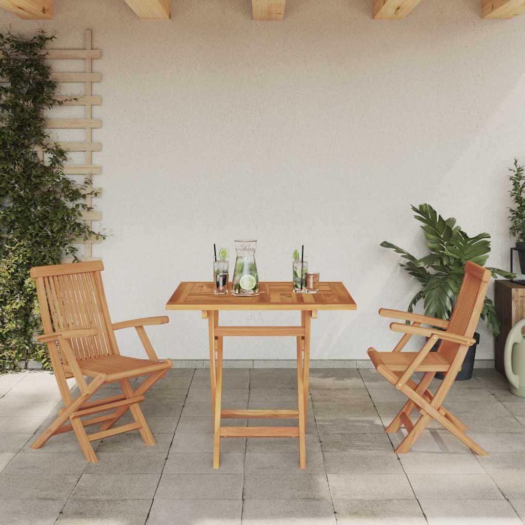 vidaXL Set da pranzo da giardino 2 pcs Marrone Legno massello di teak