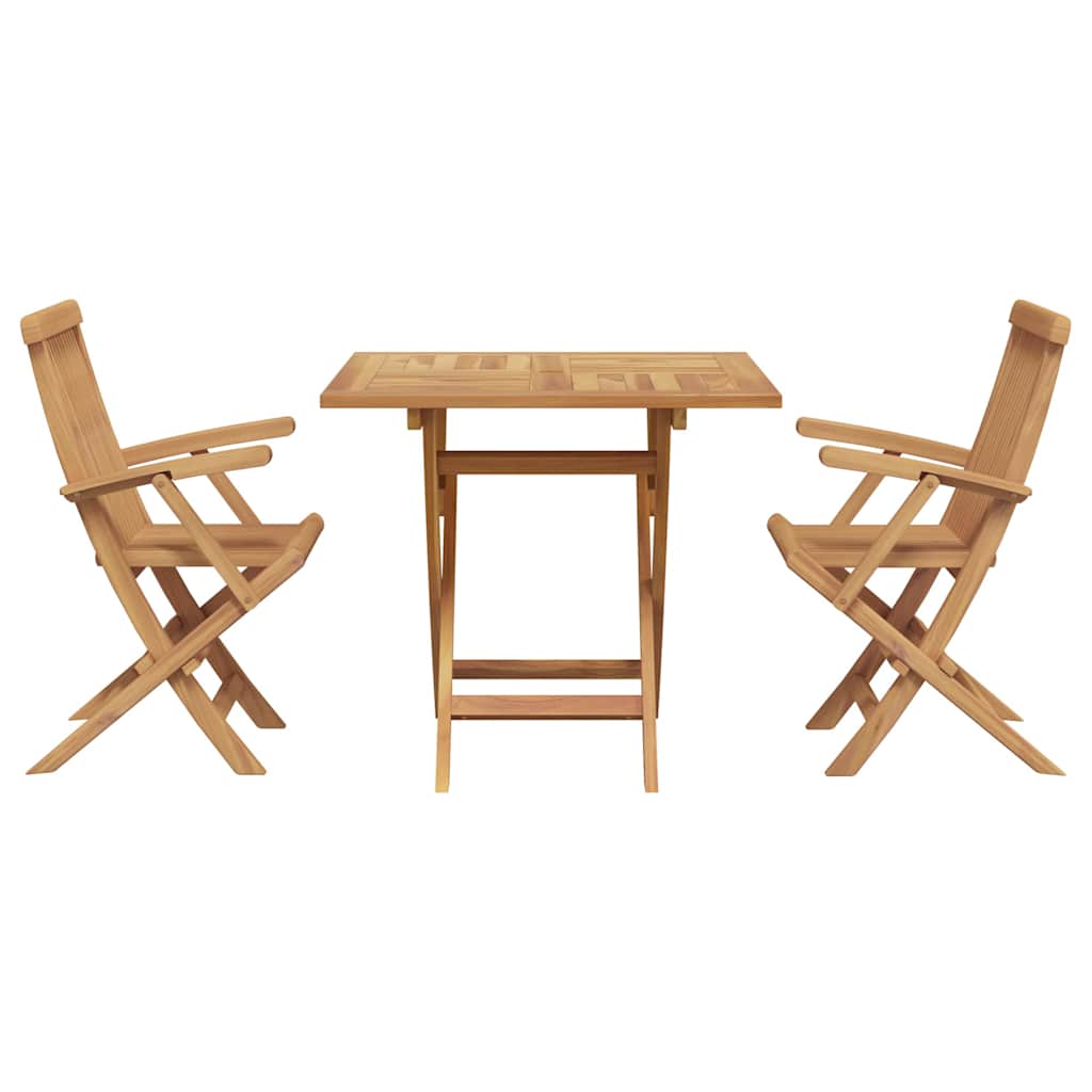 vidaXL Set da pranzo da giardino 2 pcs Marrone Legno massello di teak